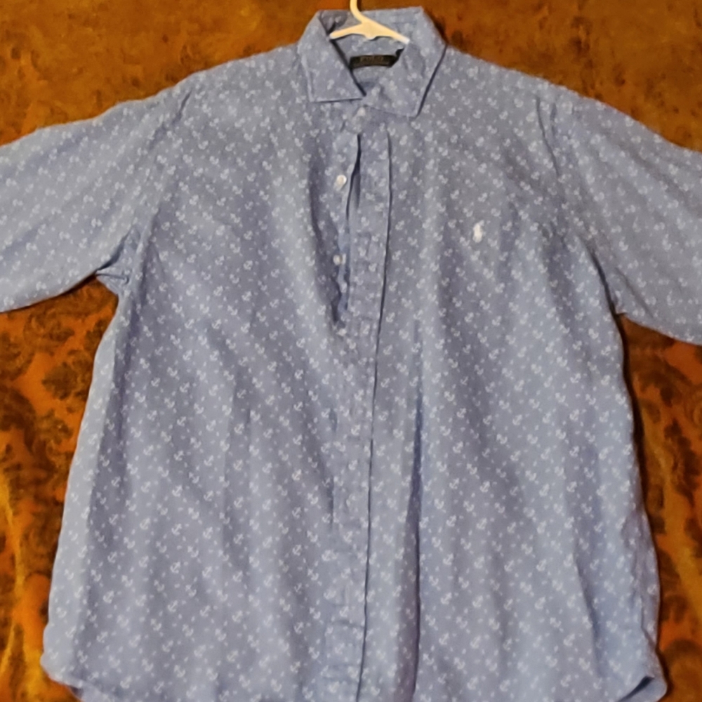 Mens polo button up shirt